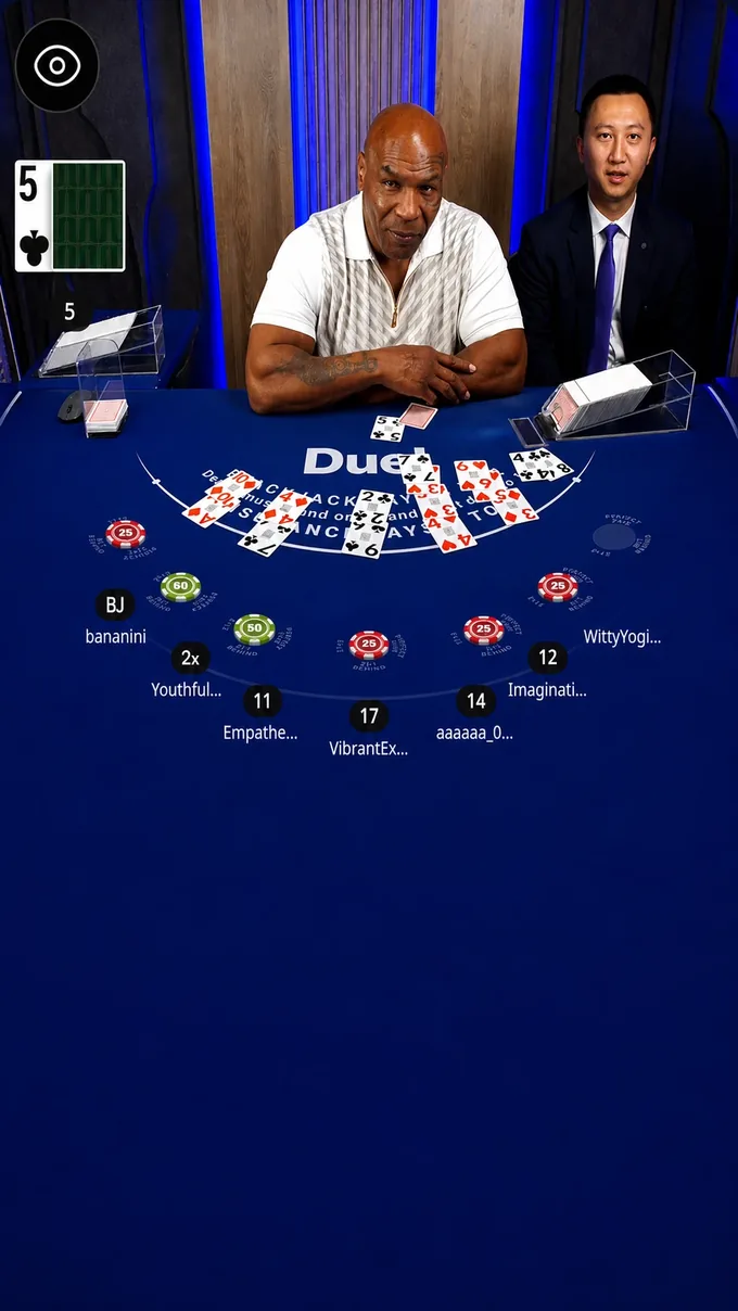 Mike Tyson blackjack at Duel